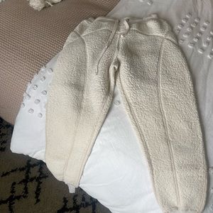 Cream urban outfitters sweatpants